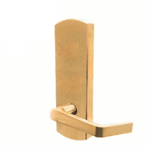 Cal-Royal - Rigid Lever Escutcheon - 2-3/4 " Backset - 7700 Series Exit Device Trim - Passage - Bright Brass - Grade 1