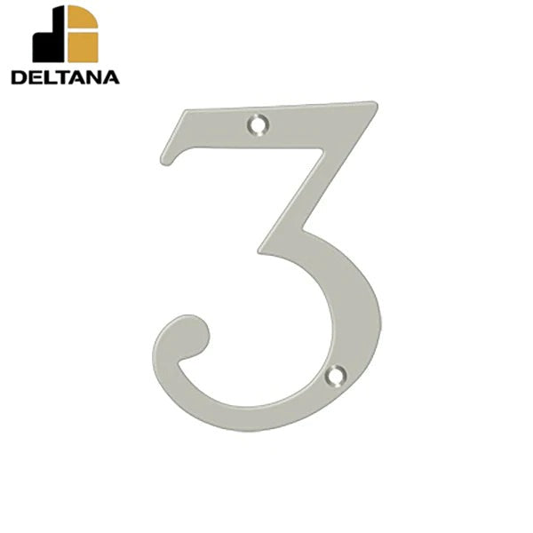 Deltana - 6" Numbers - Solid Brass - Optional Finish