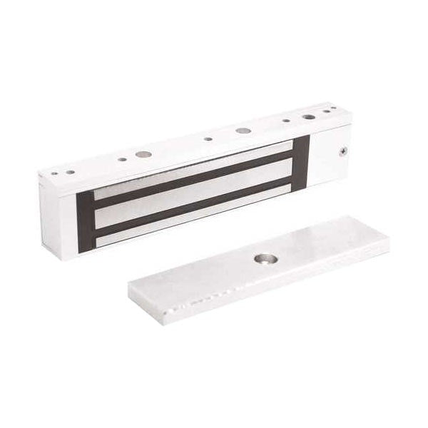 SDC - E1200 - Single Magnetic Lock - Surface Mount - 1200lbs. - 12/24VDC - Satin Aluminum - Grade 1