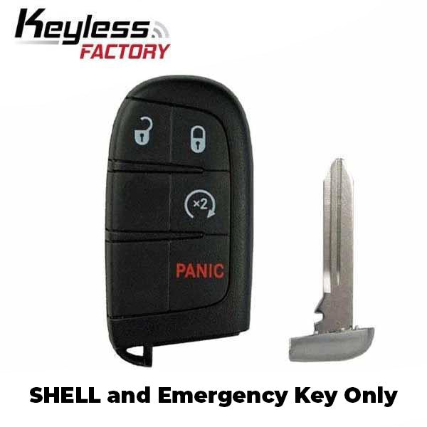 2011-2019 Dodge Chrysler Jeep / 4-Button Smart Key SHELL for M3N40821302 (AFTERMARKET)