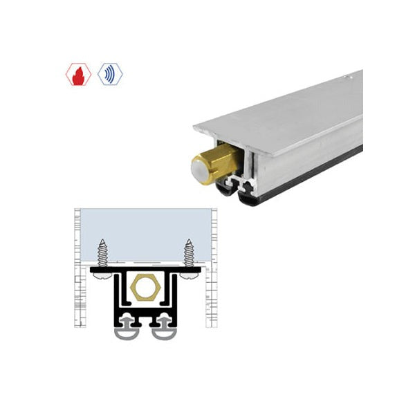 Legacy Manufacturing - 7553MA - Automatic Door Bottom - 1-3/8" x 3/4" - Mill Aluminum - Optional Length