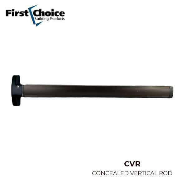 First Choice - 3690 - Concealed Vertical Rod Exit - 36" - Exit Only - No Trim - Aluminum/Dark Bronze/Black Anodized Finish - Grade 1
