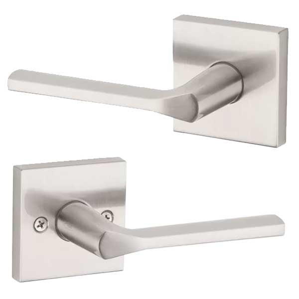 Kwikset - Lisbon Lever Set - Square Rose - Optional Finish - Optional Function - Grade 2