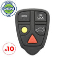 10 x 1999-2003 Volvo / 5-Button Keyless Entry Remote / PN: 8685150 / LQNP2T-APU(OEM Recase)