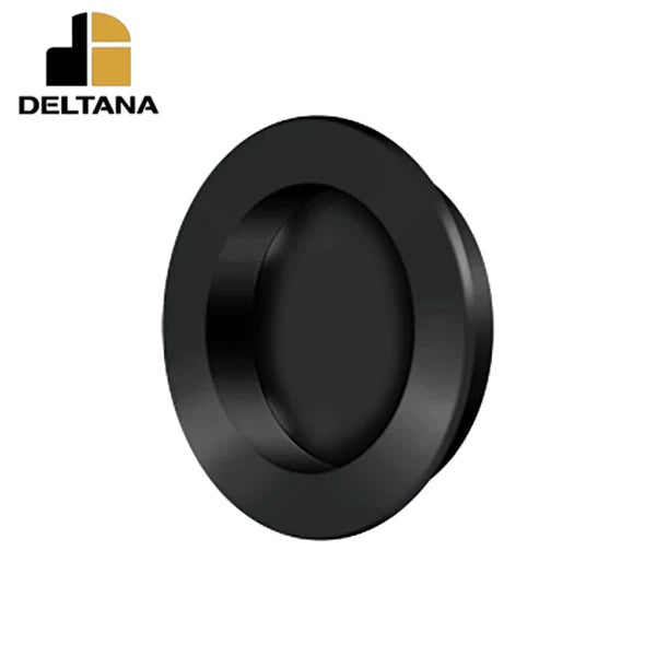 Deltana - Flush Pull - Round - Heavy Duty - 2-3/8" - Solid Brass - 2-1/8" Base Size - Optional Finish
