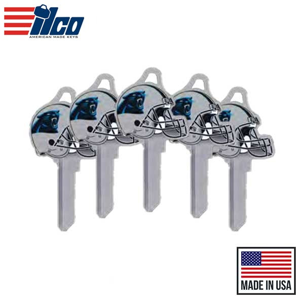 Ilco - NFL TeamKeys - Helmet Edition - Key Blank - Carolina Panthers - SC1 (5 Pack)