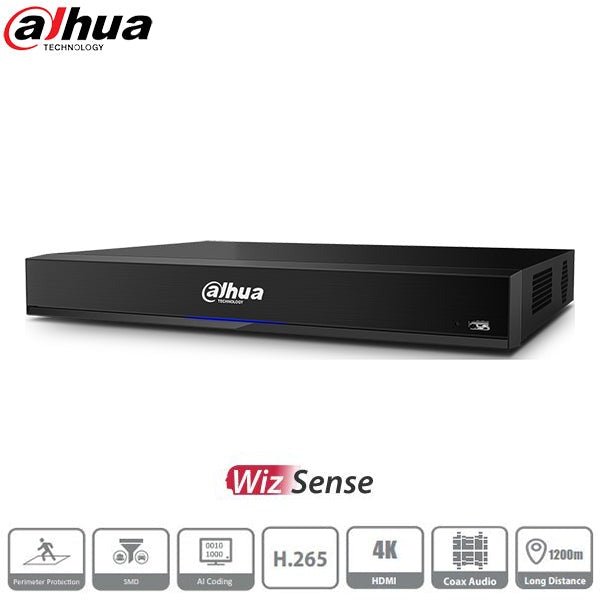 Dahua / HDCVI DVR / 8 Channels / Analytics+ / 1U / Penta-brid / 8MP / 4K / 2TB HDD / DH-X82R2A2
