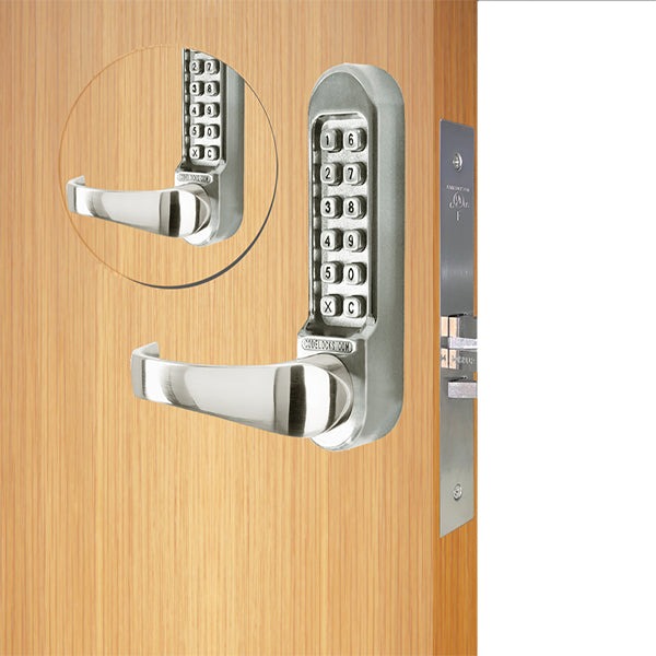CodeLocks - CL550 - Mechanical Lock - Heavy Duty - 2 3/4" Backset - Mortise Lock - Double Sided - Stainless Steel