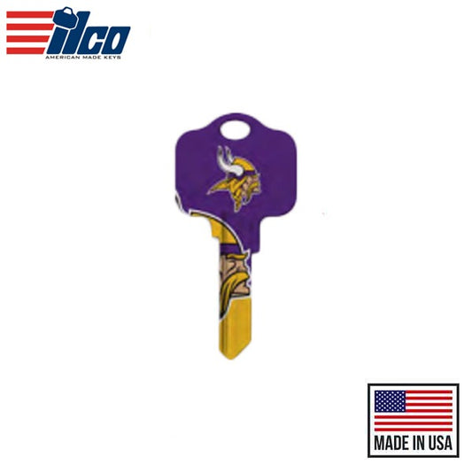 Ilco - NFL TeamKeys - Key Blank - Minnesota Vikings - KW1 (5 Pack)