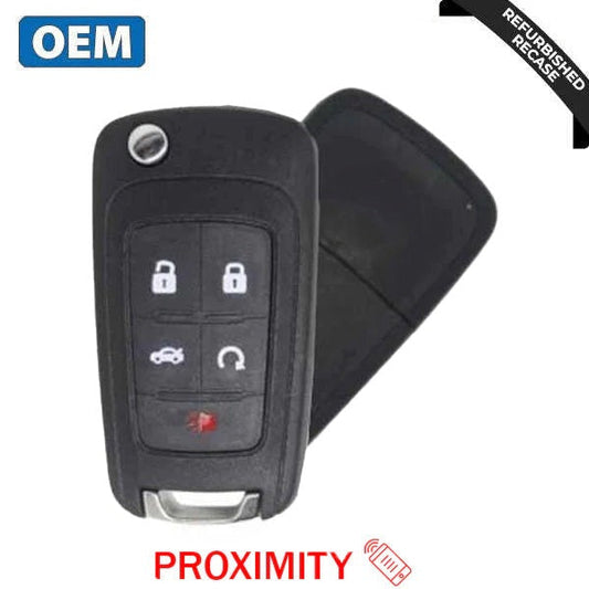 2010-2018 Buick / 5-Button Flip Key / PEPS / PN: 13500224 / P4O9MK74946931 / HU101 / PEPS (OEM Recase)