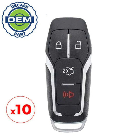 10 x 2015-2017 Ford / 4-Button Smart Key / PN: 164-R8109 / M3N-A2C31243800 (OEM Recase)