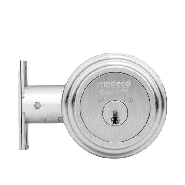 Medeco - 11TR533 - Maxum Residential - M3 Biaxial - 5-Pin - Captive Deadbolt - 2 3/8" - DL Keyway Pinned - 19 - Satin Nickel - Grade 1