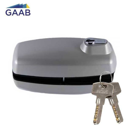 GAAB - T180 - Tempered Frameless Glass Door Lock - Reversible - 10-12mm Doors - Dimple Keyway - Grey