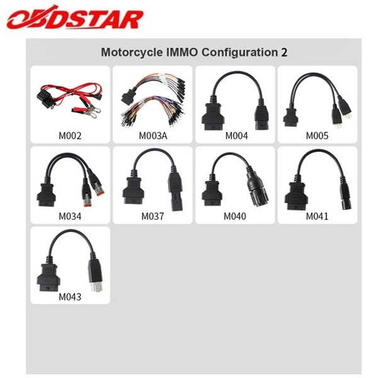 OBDStar - MOTO IMMO Kit - Motorcycle Adapter Set For KeyMaster and X300 Devices - Configuration 2 - FREE MOTO IMMO Software Function
