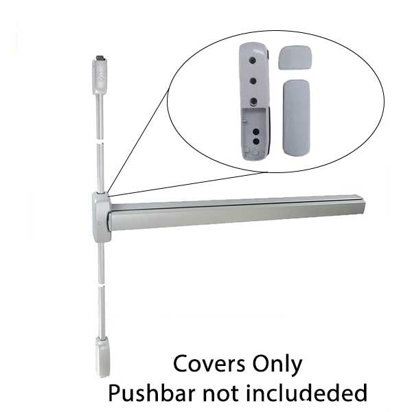 GAAB - T371-04 - Rim Panic Exit Device Glass Door Installation Kit For Single Leaf Door - Satin Chrome