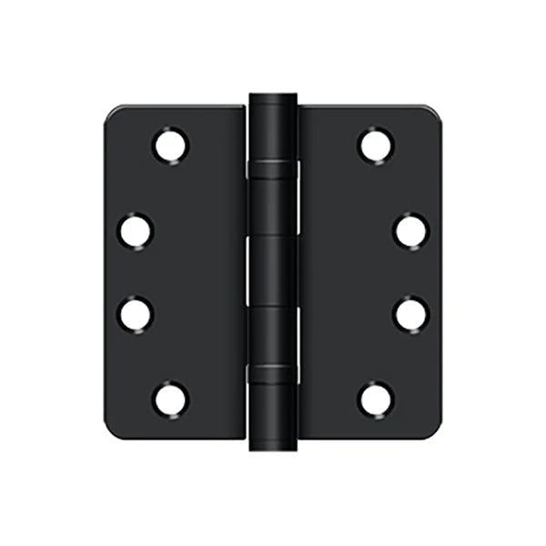 Deltana - 4" x 4" x 1/4" Radius Hinge - Heavy Duty - Ball Bearing - Black