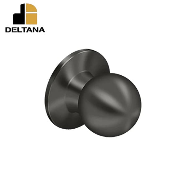 Deltana - Round Knob Dummy - 1-3/8" - 2" Door Thickness - Universal Handing - Oil Rubbed Bronze