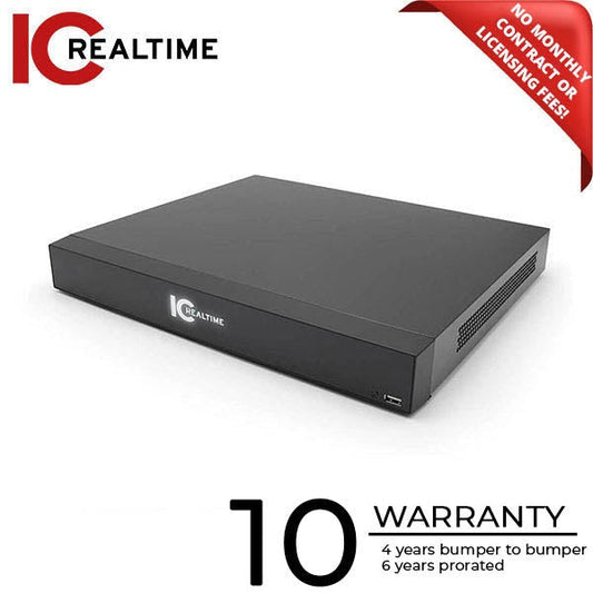 IC Realtime - HDVR-MX1608-1U5MP-AI2 / 16Ch Coax + 8 IP / Shelf-Mount Pentabrid / 20TB Max (Starting At 4TB HDD) / 5MP/6MP (Coax/ IP) Support / 128Mbps Bandwidth