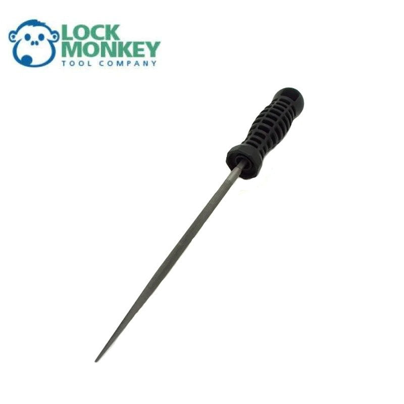6" Round Impressioning File Cut with Handle - Cut #4 (MK713) (LOCK MONKEY)