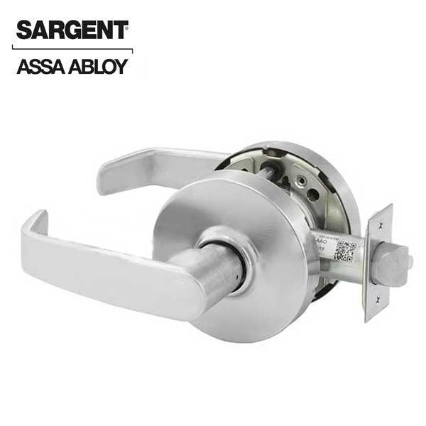 Sargent - 10U15 - Mechanical Cylindrical Lock - L Rose / L Lever - Non Keyed - Passage - 26D - Satin Chrome Plated - Grade 1