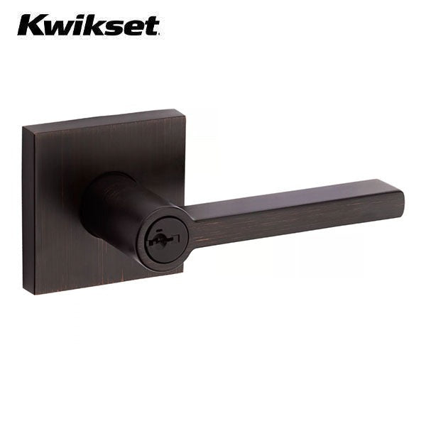 Kwikset - Halifax Lever Set - Square Rose - Optional Finish - Optional Function - SC1 - SmartKey Technology - Grade 2
