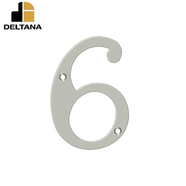 Deltana - 6" Numbers - Solid Brass - Optional Finish