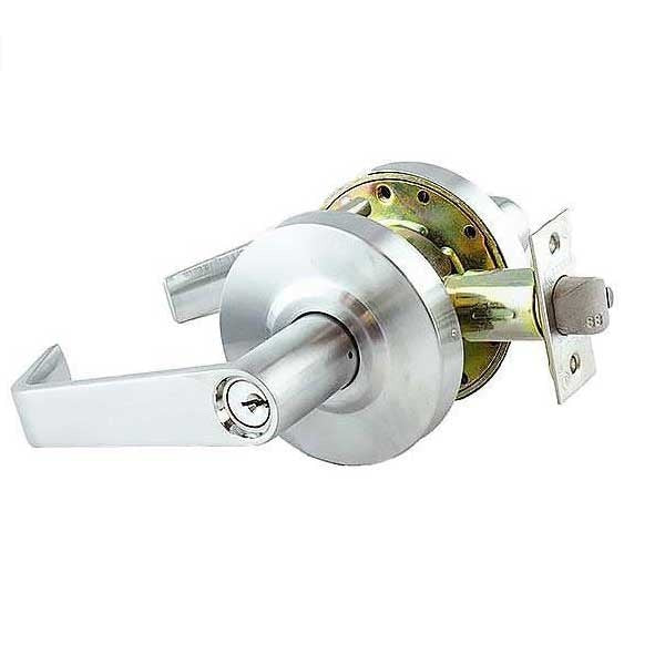 Commercial Lever Set Handle - 2-3/4” Standard Backset - Satin Chrome - Classroom Intruder - Grade 2