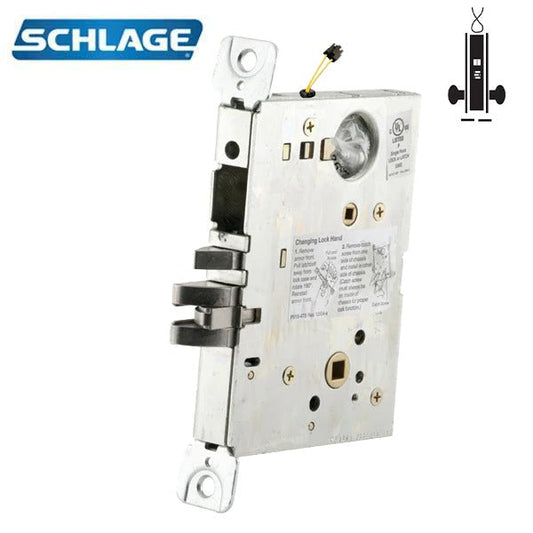 Schlage - L9090EU - Electrified Mortise Lock with Latchbolt - Lock Body Only - Request To Exit - Fail Secure - 1-3/4" Frame - Auto Detects 12/24 V DC - Satin Chrome - Grade 1