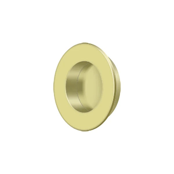 Deltana - Flush Pull - Round - Heavy Duty - 1-7/8" - Solid Brass - 1-1/2" Base Size - Optional Finish