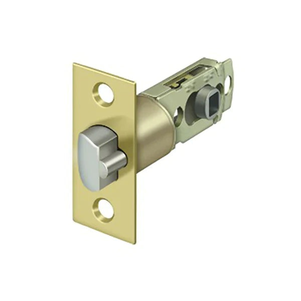 Deltana - Square Adjustable Latch Entry - 2-3/8" Backset - 1 3/8" - 2" Door Thickness - Lifetime Brass