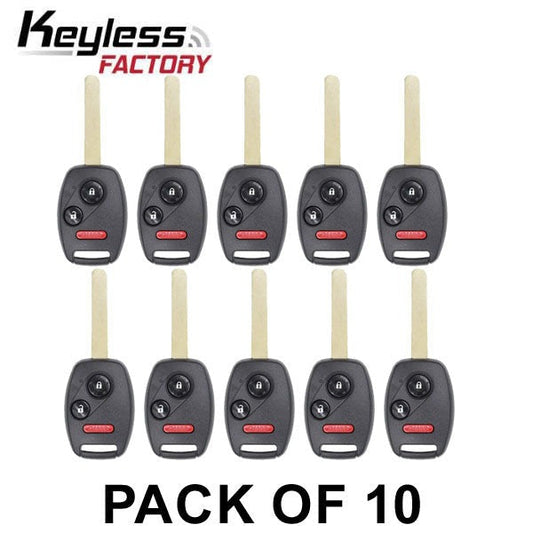 10 x 2005-2014 Honda / 3-Button Remote Head Key / OUCG8D-380H-A / Chip 46 (AFTERMARKET) (Pack of 10)