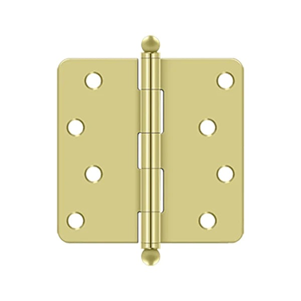 Deltana - 4" x 4" x 1/4" Radius Hinge - w/ Ball Tips - Optional Finish