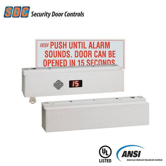 SDC - 1511TNDKV - Tandem Delayed Egress - EM Lock - Fixed Delayed - Surface Mount - 1650lbs. - 12/24VDC - Aluminum - Fire Rated - Grade 1