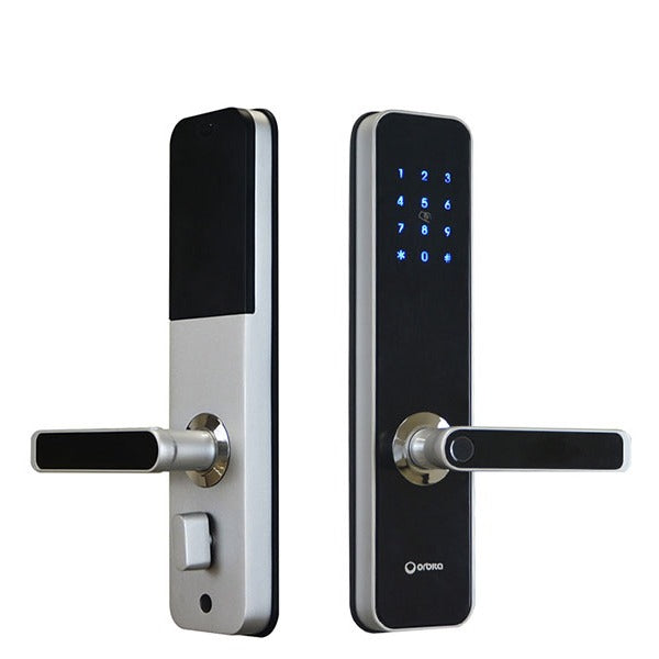 Orbita - P7021 - Bluetooth Fingerprint Lock - Bluetooth - Silver - Optional Handing - Grade 2 - Hotel Door Locks