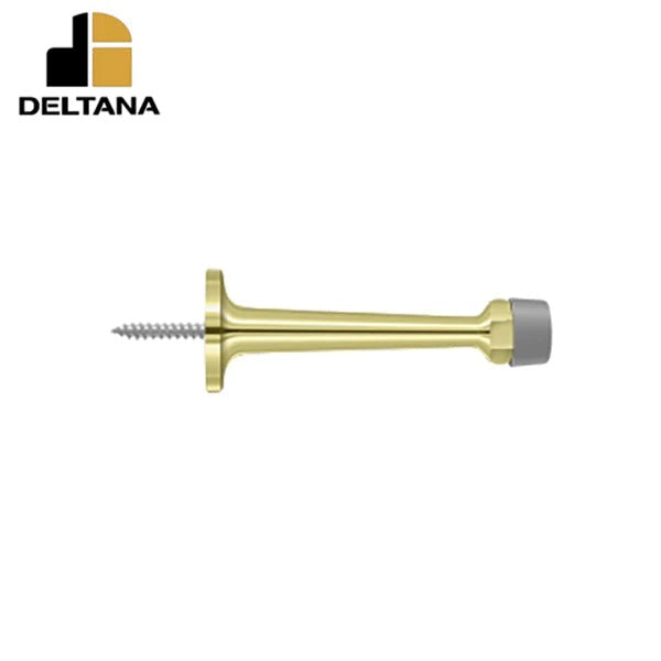 Deltana - 3-1/4" Baseboard Door Bumper - Solid Brass - Optional Finish