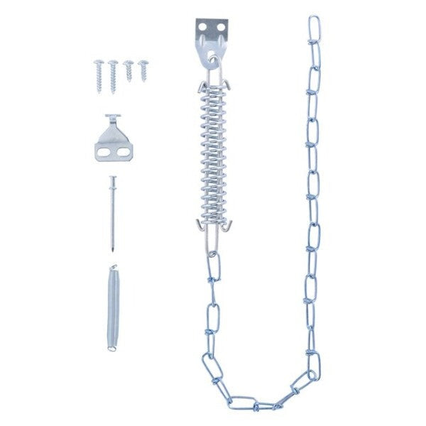 Wright - V11 - Zinc-Plated - Wind Protector Spring and Chain Door Stop - Optional Finish