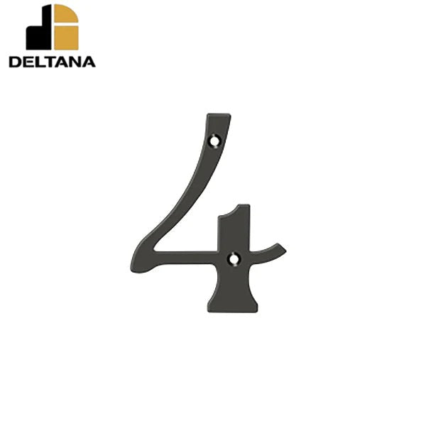 Deltana - 4" Numbers - Solid Brass - Optional Finish