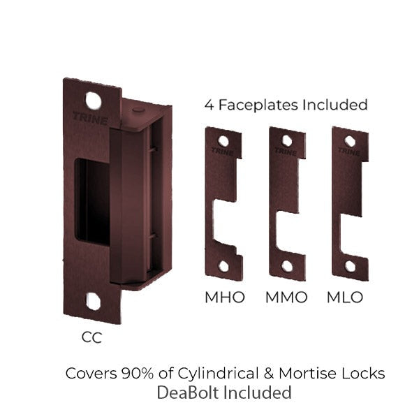 Trine - 4100DB - 4-7/8” Electric Strike - W/ Deadbolt - One Box Solution - Night Latch Function - Fire Rated ANSI - Optional finish - Grade 1
