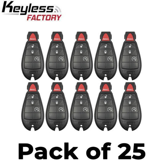 25 x 2008-2013 Chrysler Dodge / 4-Button Fobik Key / M3N5WY783X (AFTERMARKET) (Bundle of 25)