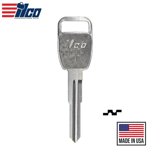 Ilco - 1995-2006 Land Rover - RV4 - X239 - Metal Head Key