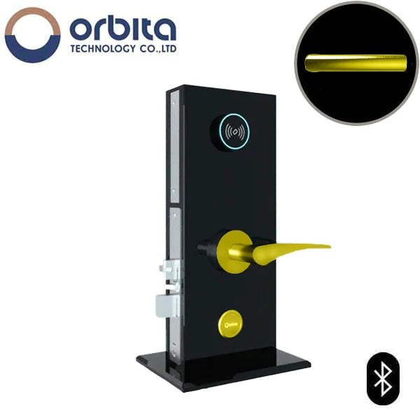 Orbita - S3074SBT - Mortise Hotel Lock - SPLIT Design - Bluetooth & RFID - Optional Lever Style - 6 VDC - Optional Finish - Grade 2
