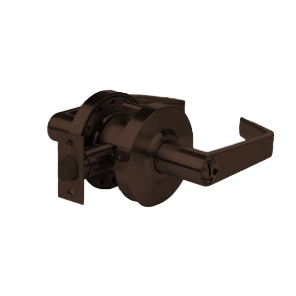 TELL - CL102068 - Standard Duty Cylindrical Leverset - Oil Rubbed Bronze - 2-3/4" Backset - Grade 2 - Privacy