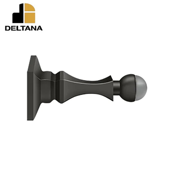 Deltana - 3-1/2" Baseboard Door Bumper - Heavy Duty - Solid Brass - Optional Finish