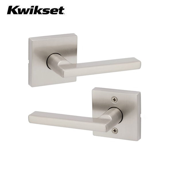 Kwikset - Halifax Lever Set - Square Rose - Optional Finish - Optional Function - SmartKey Technology - Grade 2