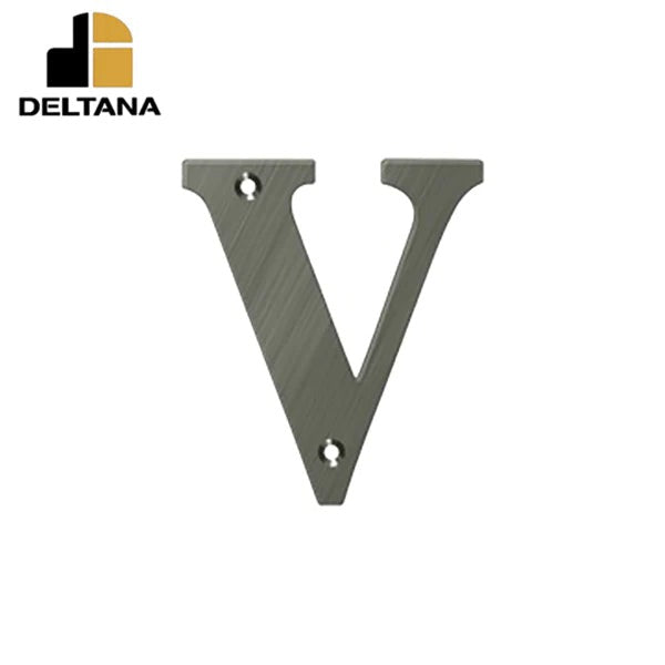 Deltana - 4" Residential Letter V - Optional Finish