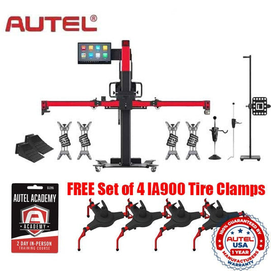 Autel - ADAS Bundle - IA900LDWT LDW Targets Package + ATA2DAY 2 Day ADAS Training Ticket & FREE Set of 4 IA900 Tire Clamps