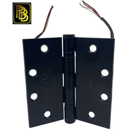 PBB - BB81800E24 - Architectural Hinge - Full Mortise - Electric - Ball Bearing - 4-1/2" x 4-1/2" - 2+4 Wire - Black Powder Coat