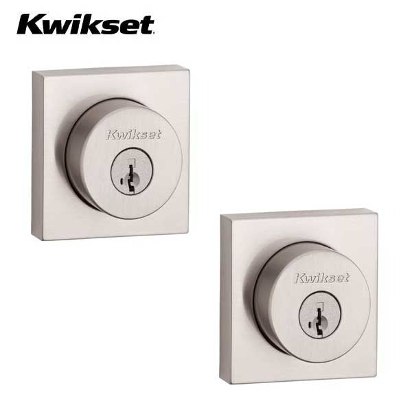 Kwikset - 159HFL - Halifax Deadbolt - Double Cylinder - Square Rose - Optional Finish - SmartKey Technology - Grade 2