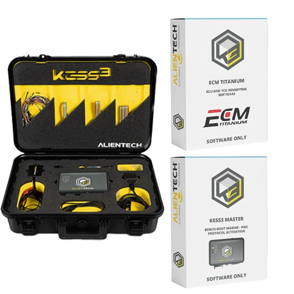 Alientech - KESS3 - ECU and TCU Programmer And OBD Marine - PWC Protocol Activation Software with ECM Titanium ECU And TCU Remapping Software