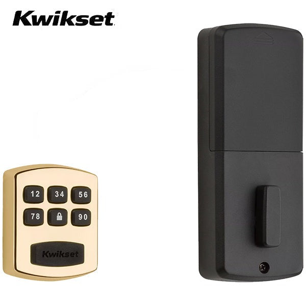Kwikset - 905 - Keywayless Electronic Deadbolt - 03 - Polished Brass - Grade 3